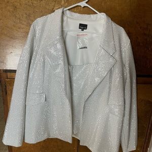 Rhinestone blazer and short set